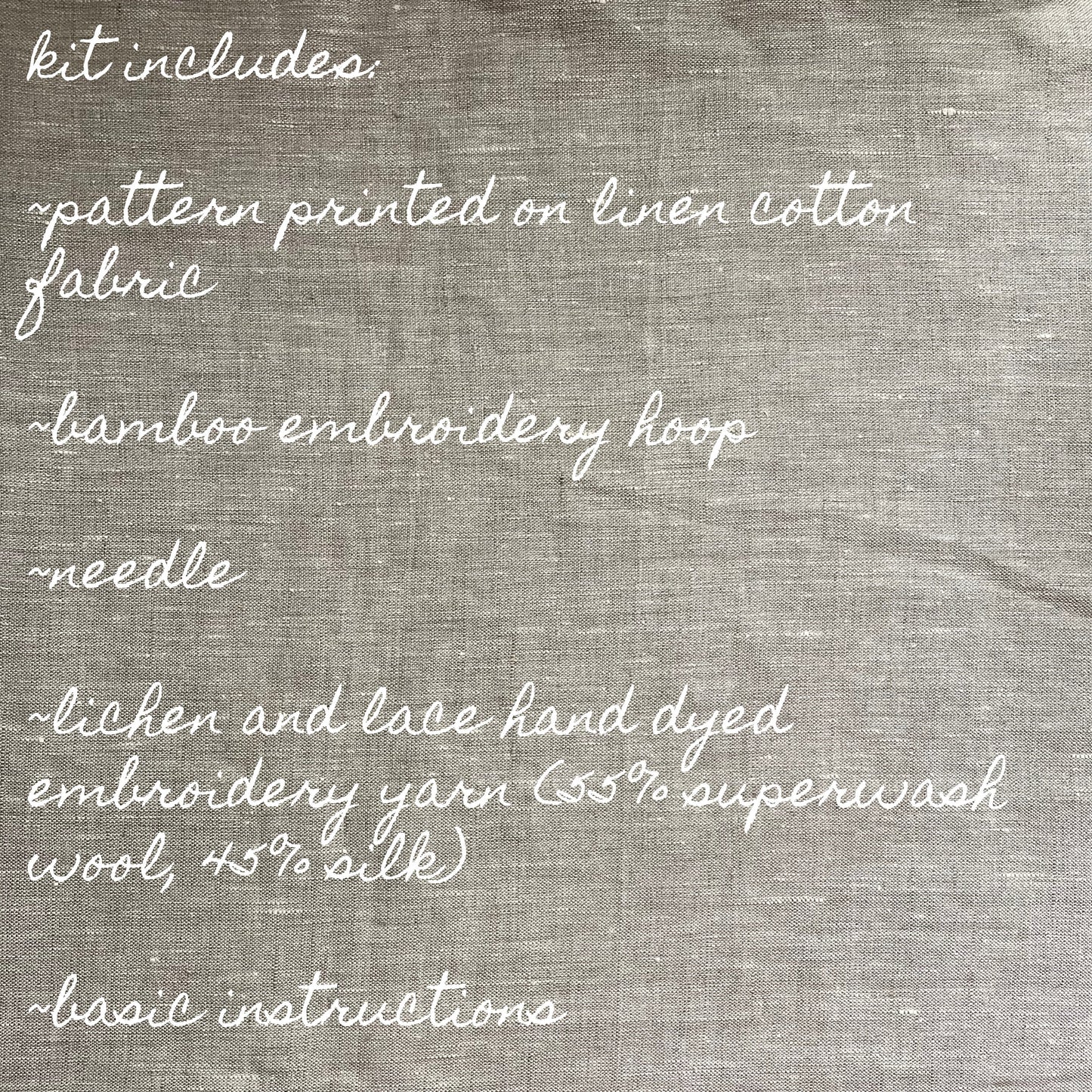 Silver Fox Embroidery Kit