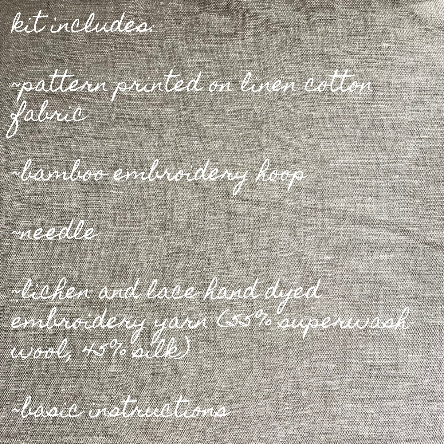 Black Walnut Embroidery Kit