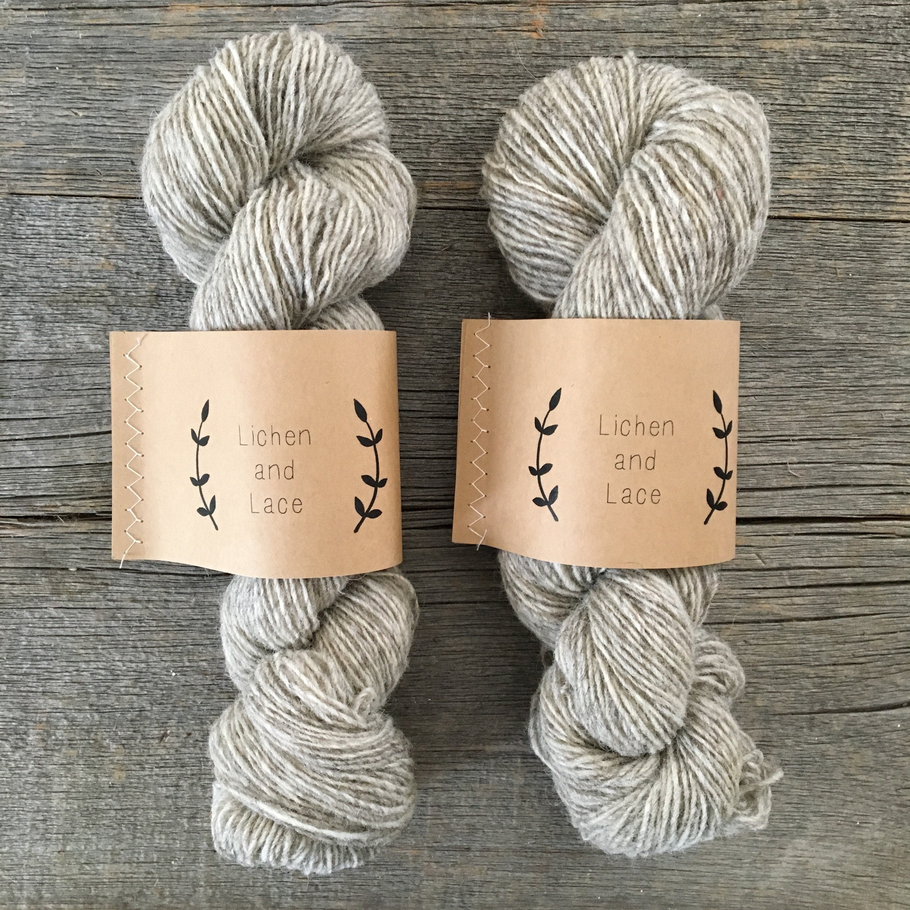 Rustic Yarn Lichen and Lace Hand Dyed Yarn