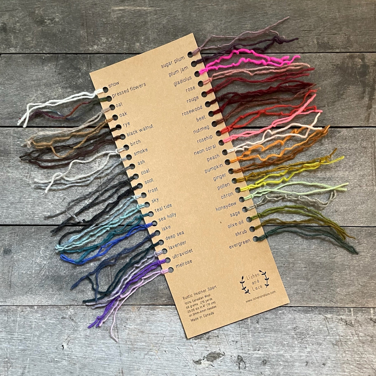 rustic heather sport shade card
