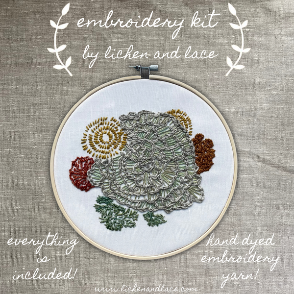 Lichen Embroidery Kit