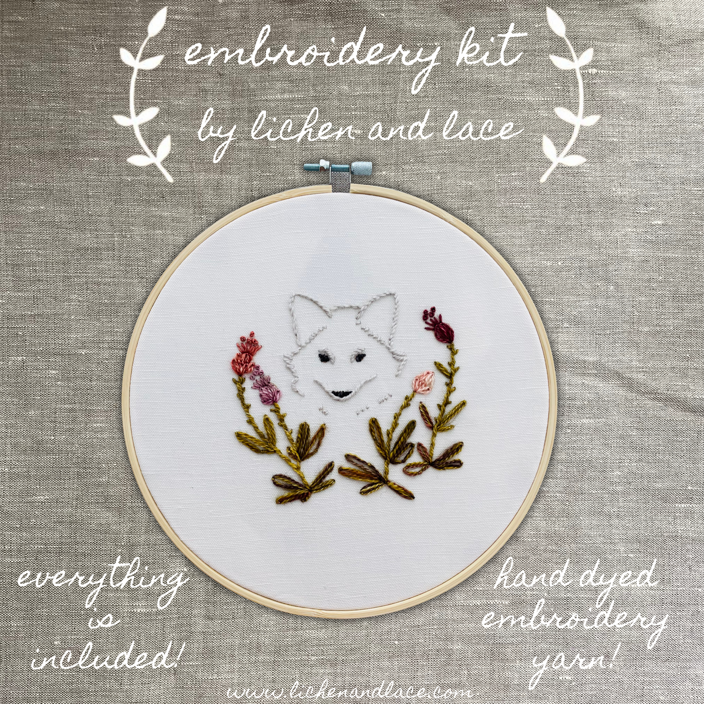 Silver Fox Embroidery Kit