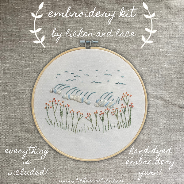 Teal Tide Embroidery Kit
